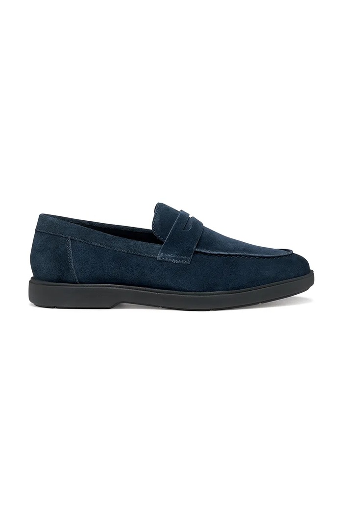 Geox mokasyny zamszowe U SPHERICA EC17 eleganckie granatowy U65LAA00020C4002