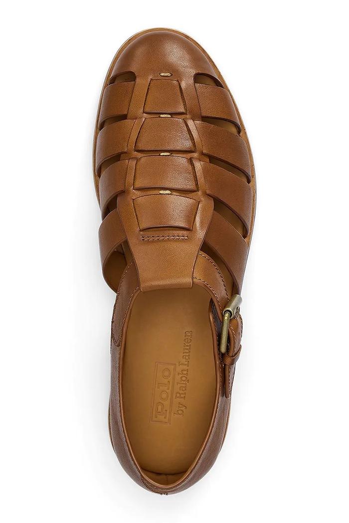 Obuv Polo Ralph Lauren sandále pánske kožené Finn Lug 803961442001.200 hnedá
