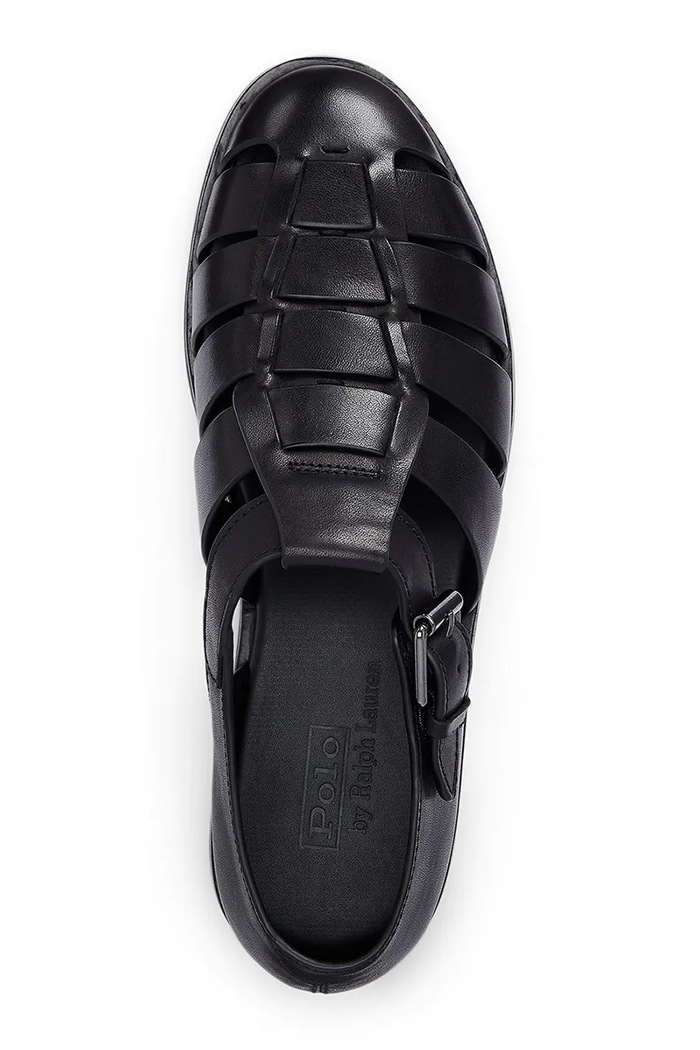 Încălțăminte Polo Ralph Lauren sandale bărbați piele Finn Lug 803961442002.001 negru