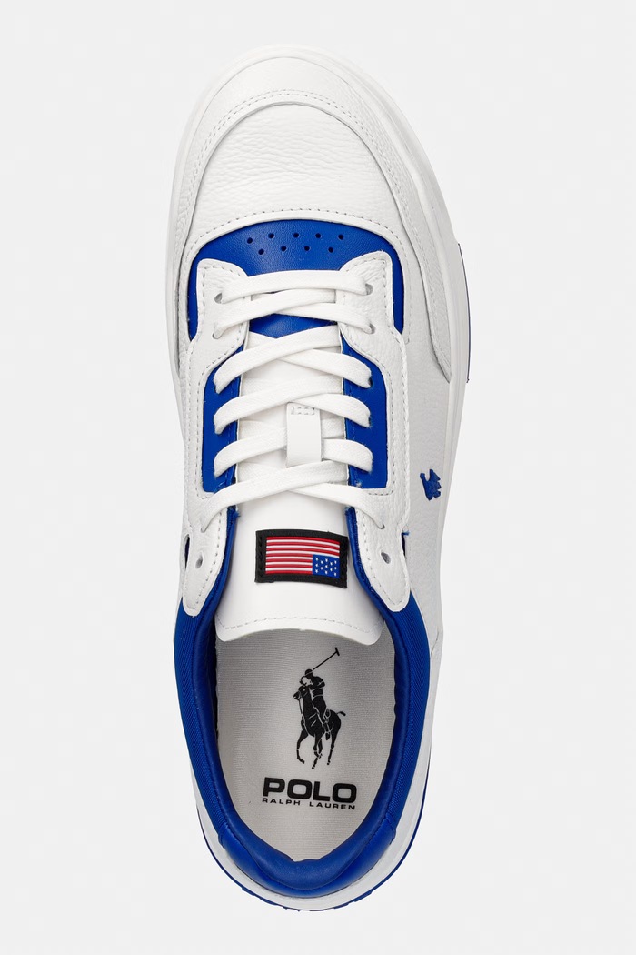 Polo Ralph Lauren Kenmare superge moške usnjene bela 809P07528002.100