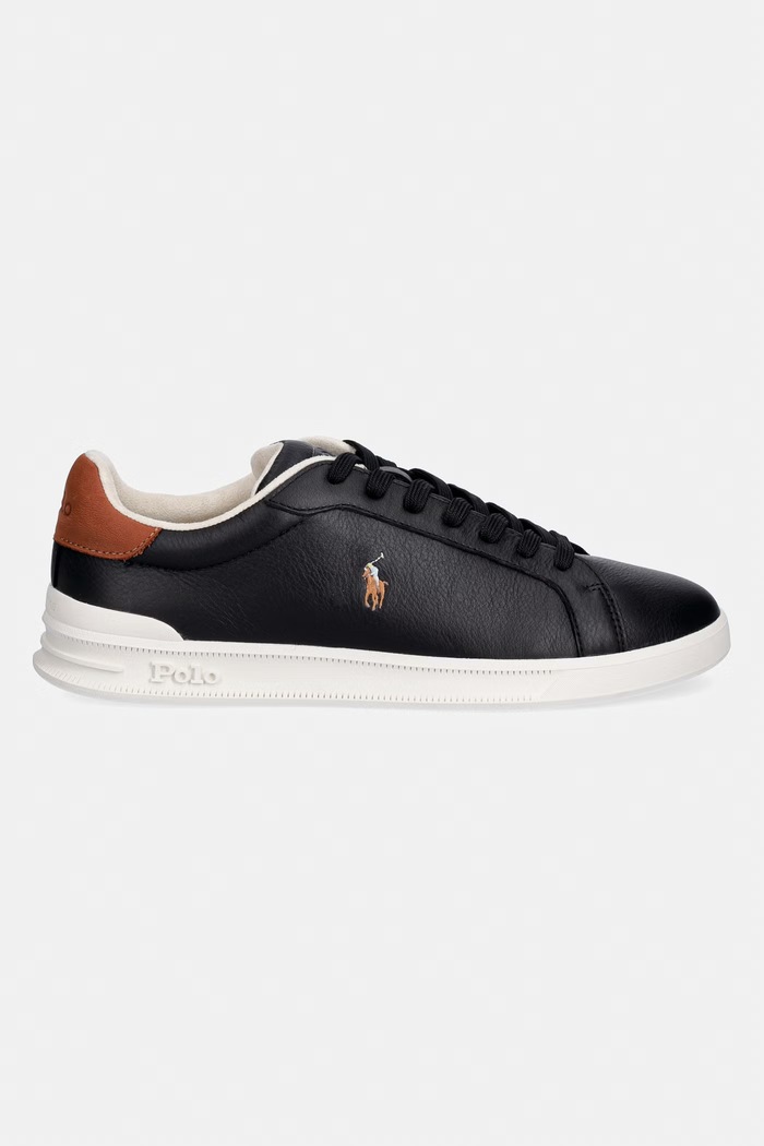 Polo Ralph Lauren sneakers din piele Hrt Crt II 809P07159001.001 negru SS26