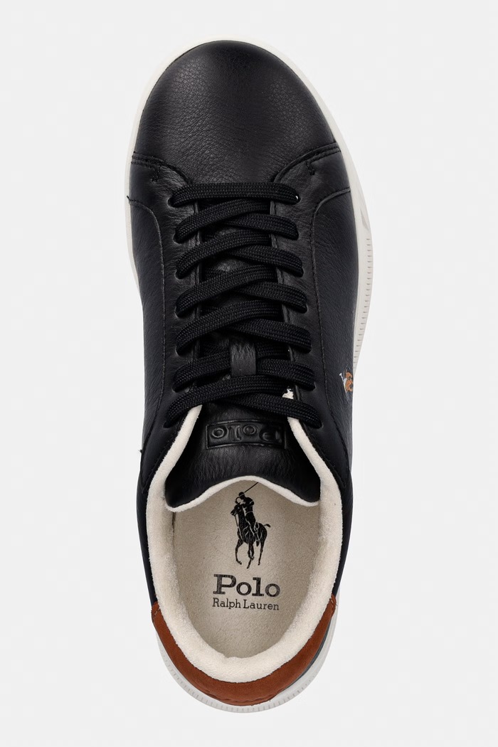 Polo Ralph Lauren sneakers din piele Hrt Crt II negru 809P07159001.001