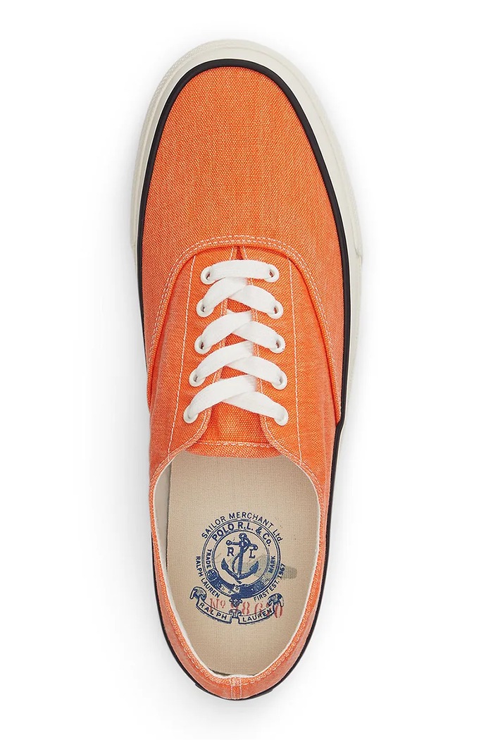 Scarpe Polo Ralph Lauren Keaton V2 sneakers da uomo in cotone 816P07662005.800 arancione
