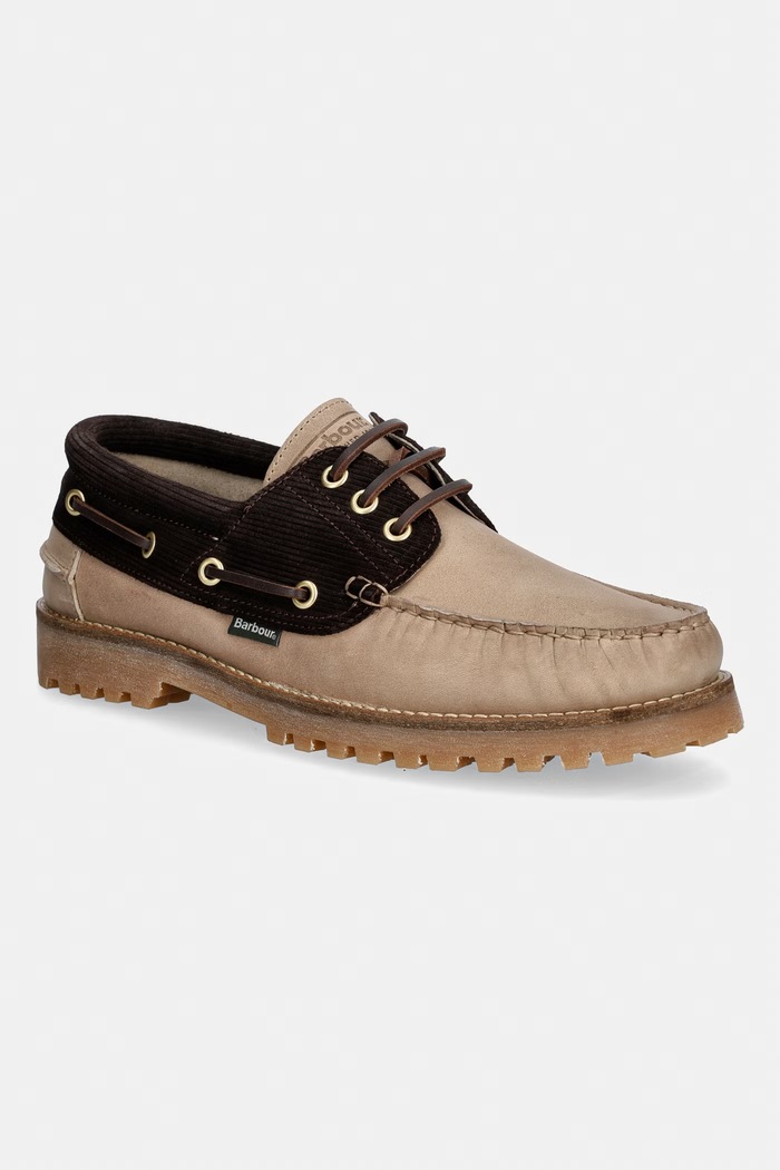 Barbour mokasíny pánske kožené Deck béžová MFO0795BE34