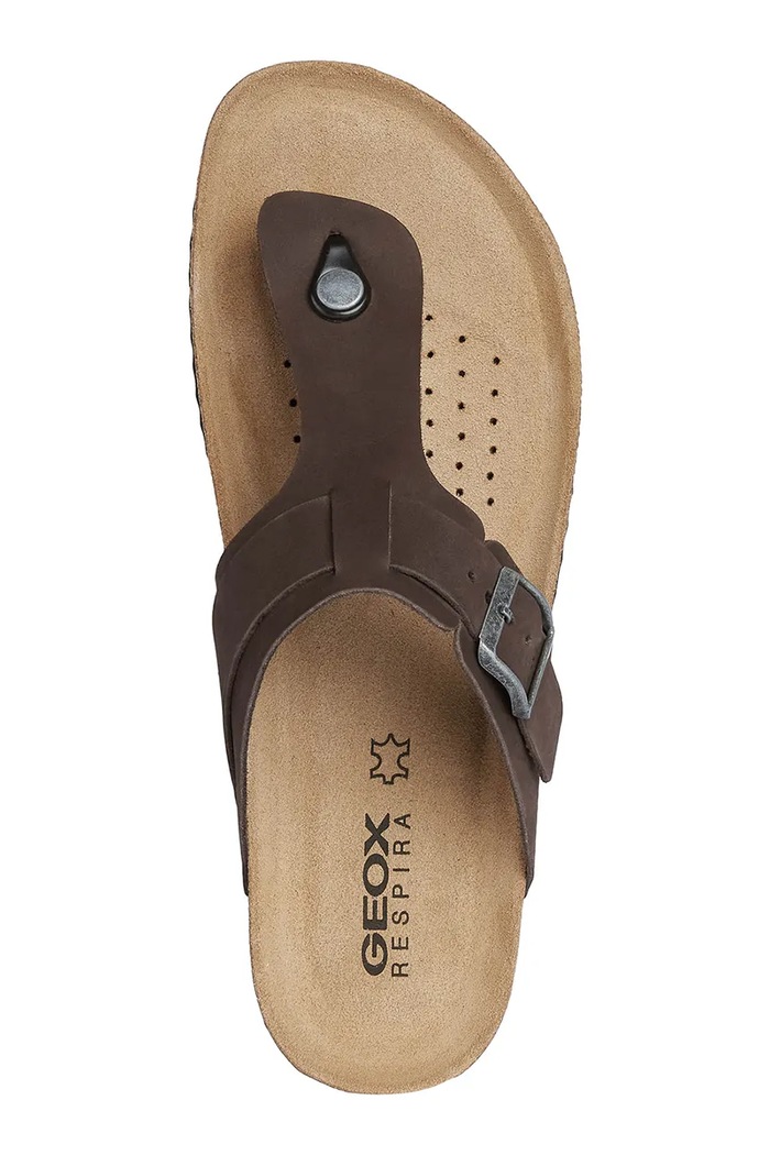 Σαγιονάρες nubuck Geox U SANDAL GHITA U159VD00032C6024 καφέ