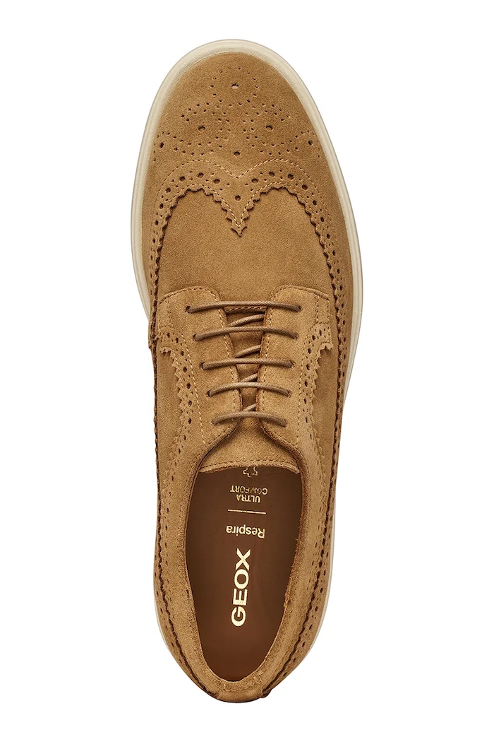 Semišové polobotky Geox U SPHERICA EC17 U55LAE00022C6018 béžová