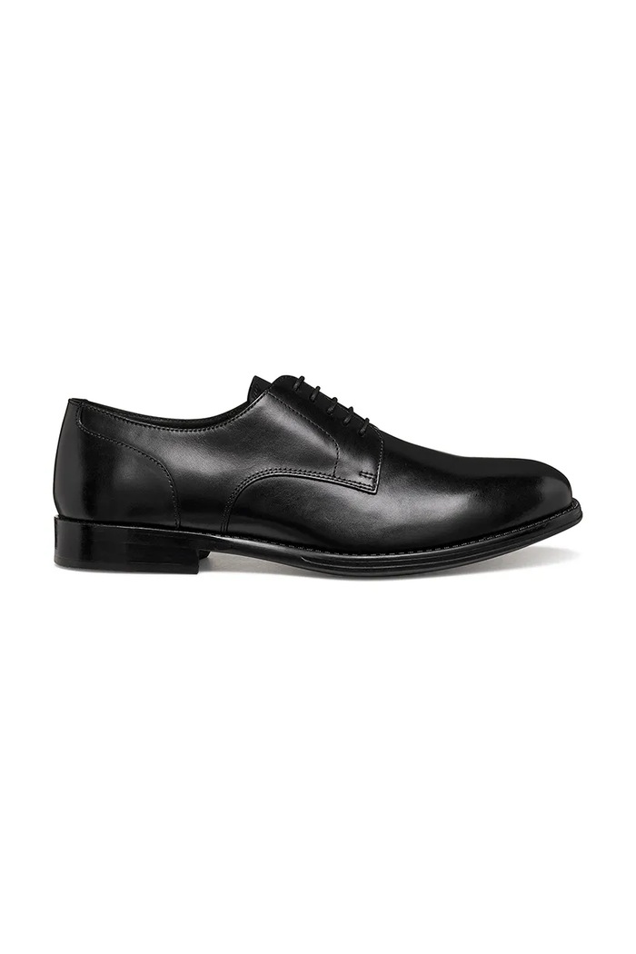 Geox półbuty skórzane U BARBERIGO skóra licowa czarny U56MBC00043C9997