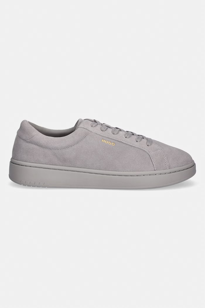 HUGO Neston sneakersy męskie zamszowe 50563557.030 szary SS26