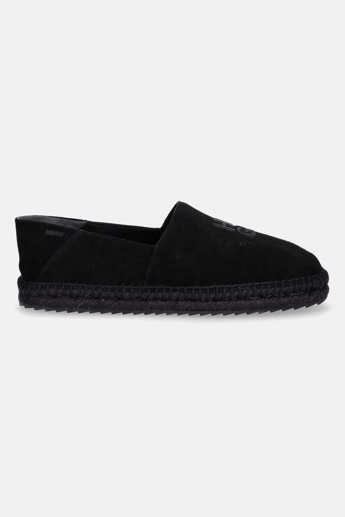 HUGO espadrilky pánske semišové Sannes 50563325.001 čierna SS26
