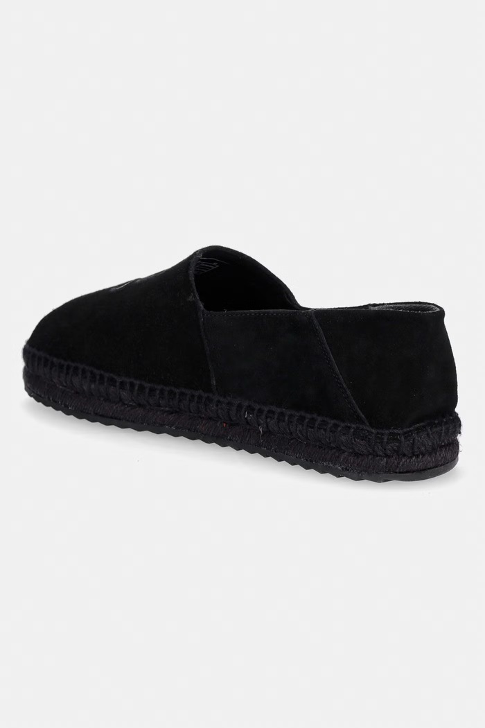 Obuv HUGO espadrilky pánske semišové Sannes 50563325.001 čierna