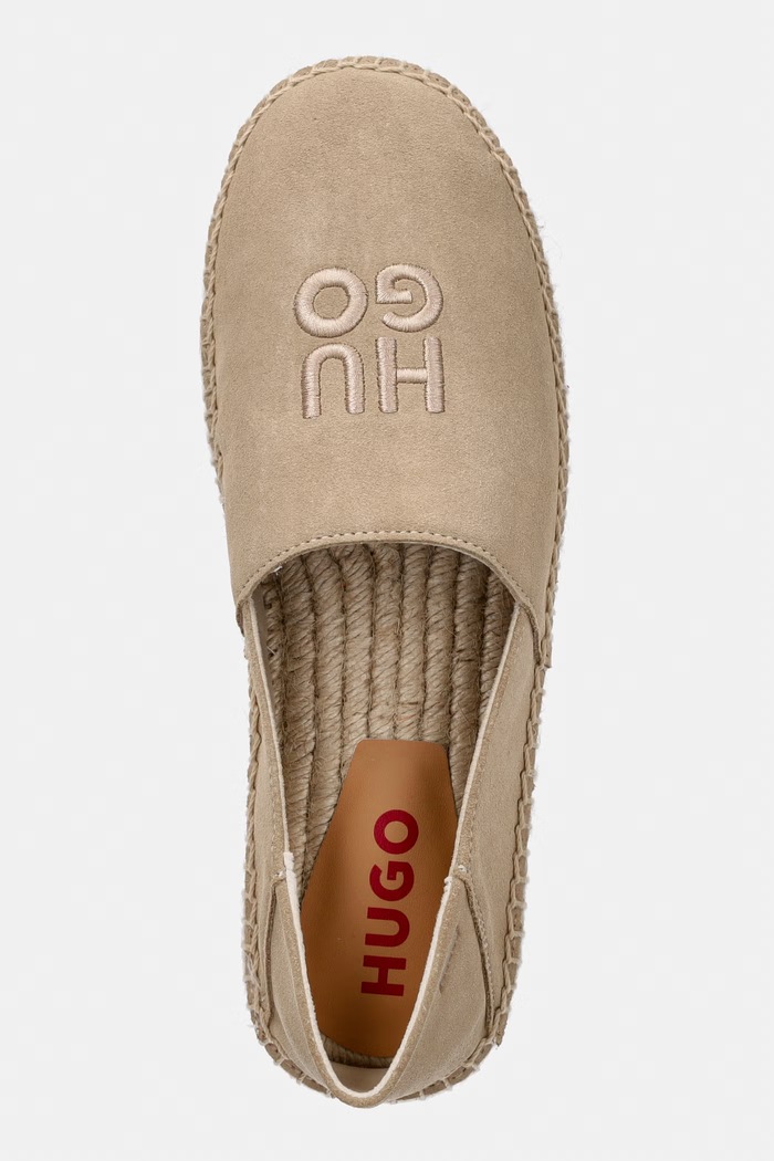 HUGO espadrilky pánske semišové Sannes béžová 50563325.294
