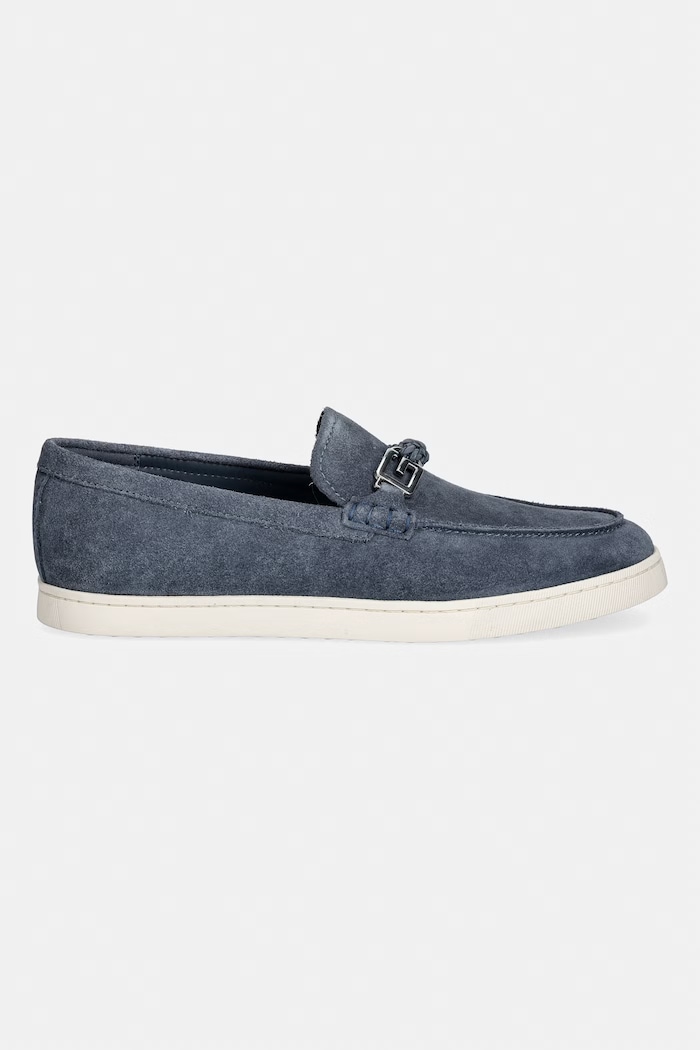 Guess férfi velúr Mokaszin HEAWS FMJHEA.SUE14.BLUE sötétkék SS26