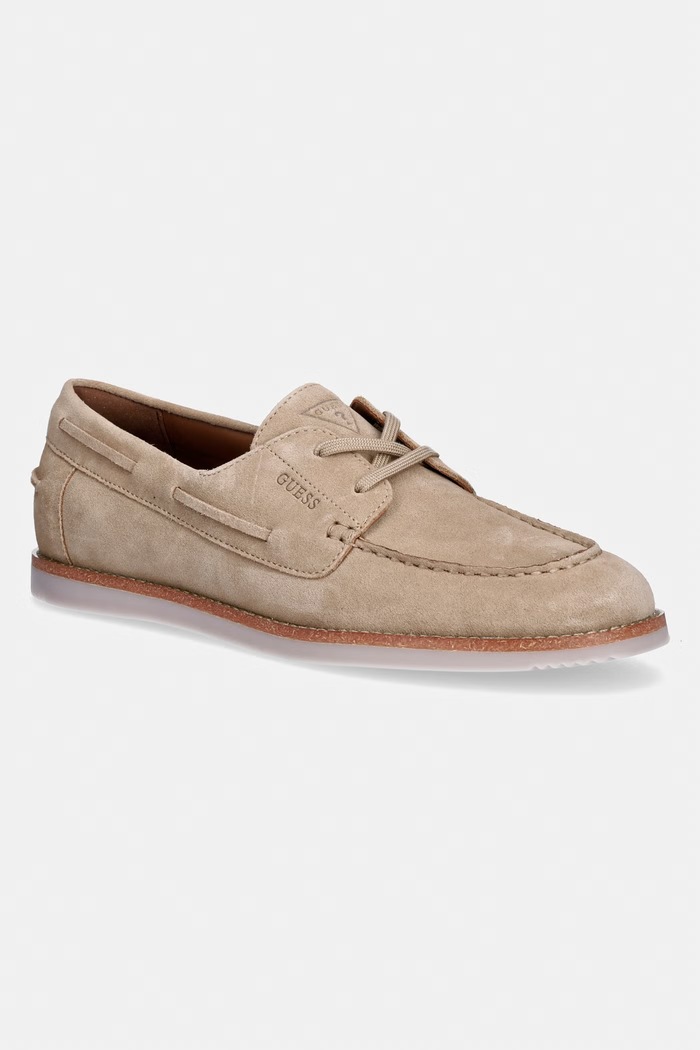 Guess μοκασίνια Ανδρικά σουέτ OPPERNE μπεζ FMJOPP.SUE14.TAUPE