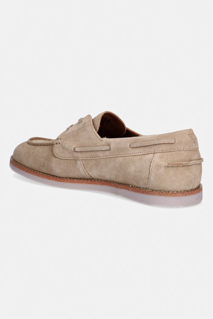 Παπούτσια Guess μοκασίνια Ανδρικά σουέτ OPPERNE FMJOPP.SUE14.TAUPE μπεζ