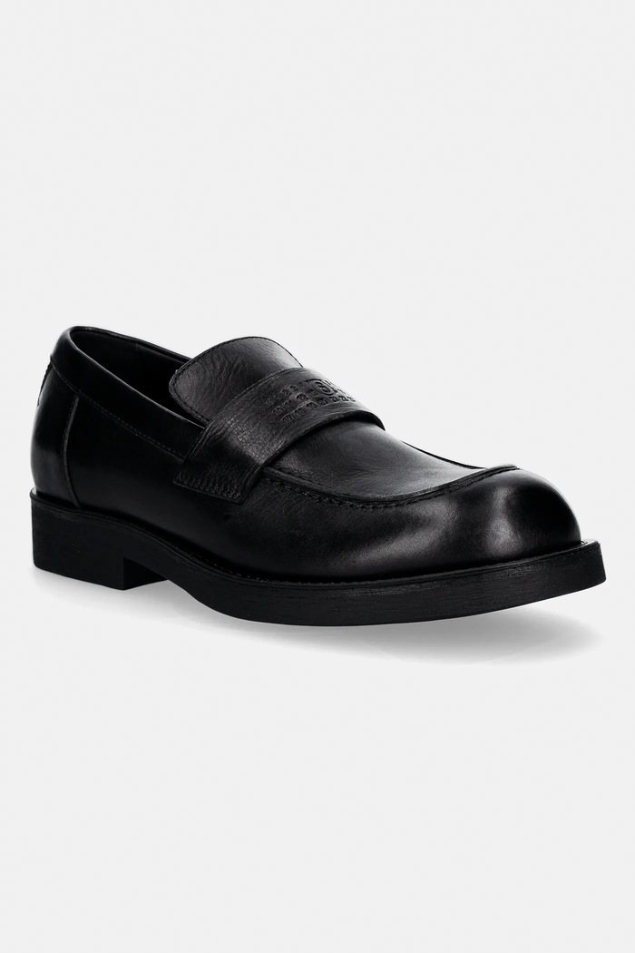 MM6 Maison Margiela mokasyny skórzane casual czarny SH1WR0006.P7431.T8013