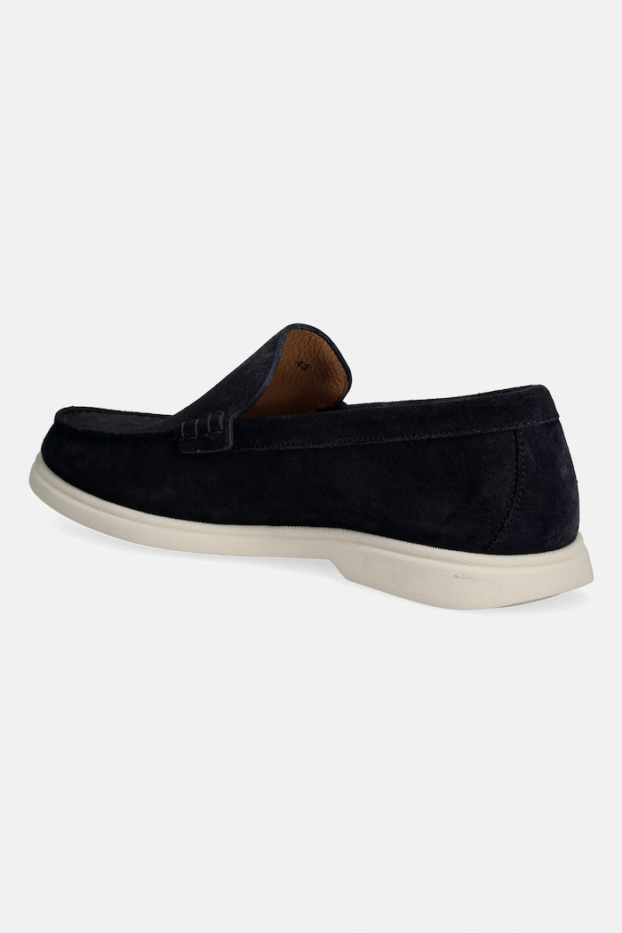 Obuwie BOSS loafersy męskie zamszowe Sienne 50543083.402 granatowy