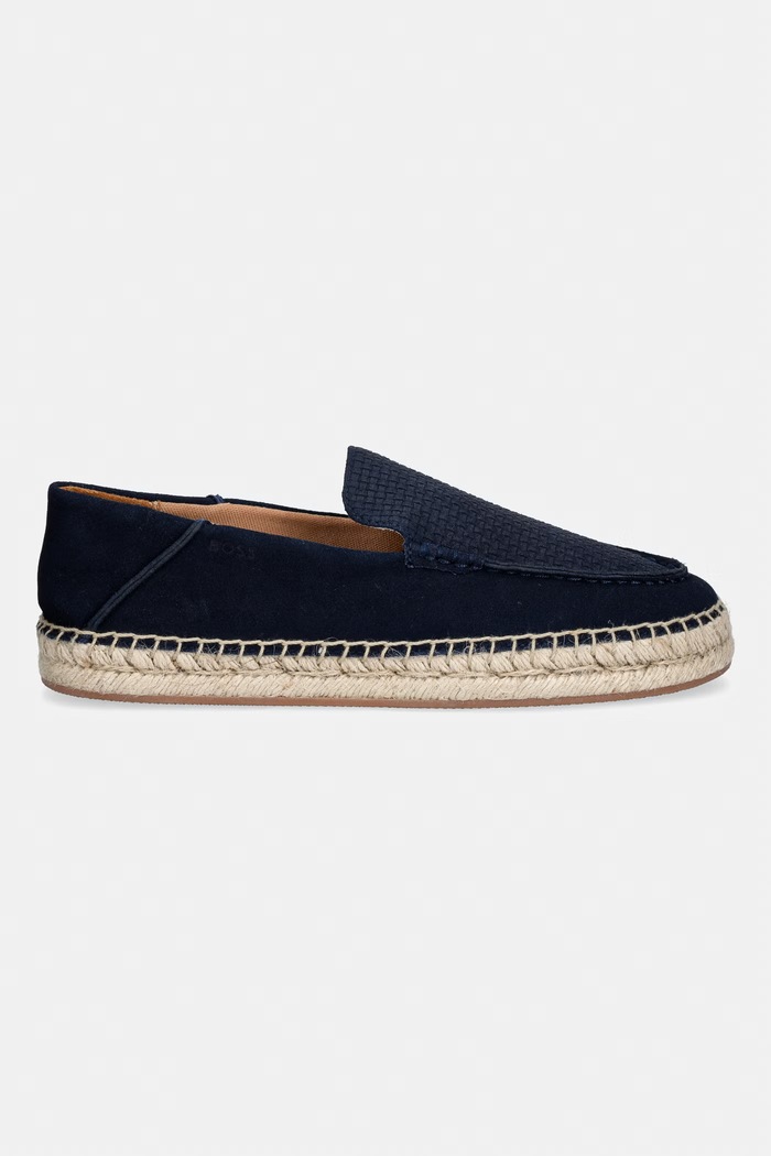 BOSS espadrile pentru bărbați, din nubuck Madeira 50563149.401 bleumarin SS26