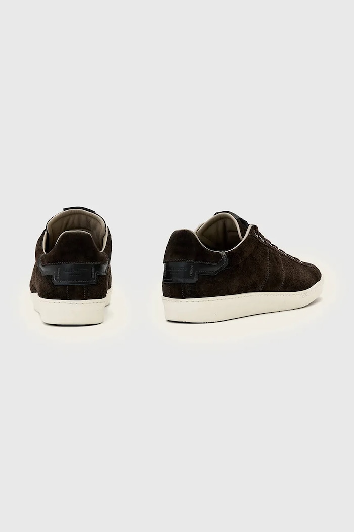 Boty Semišové tenisky AllSaints Leon Low Top M009FE hnědá