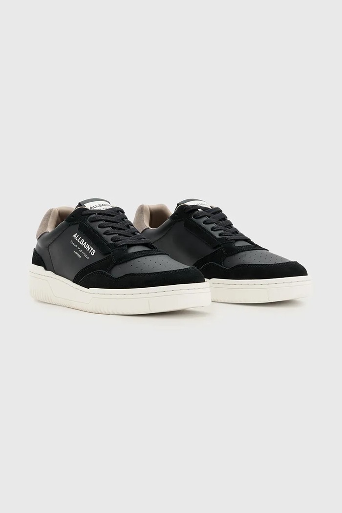Kožené tenisky AllSaints Regan Low Top M037FE čierna SS26