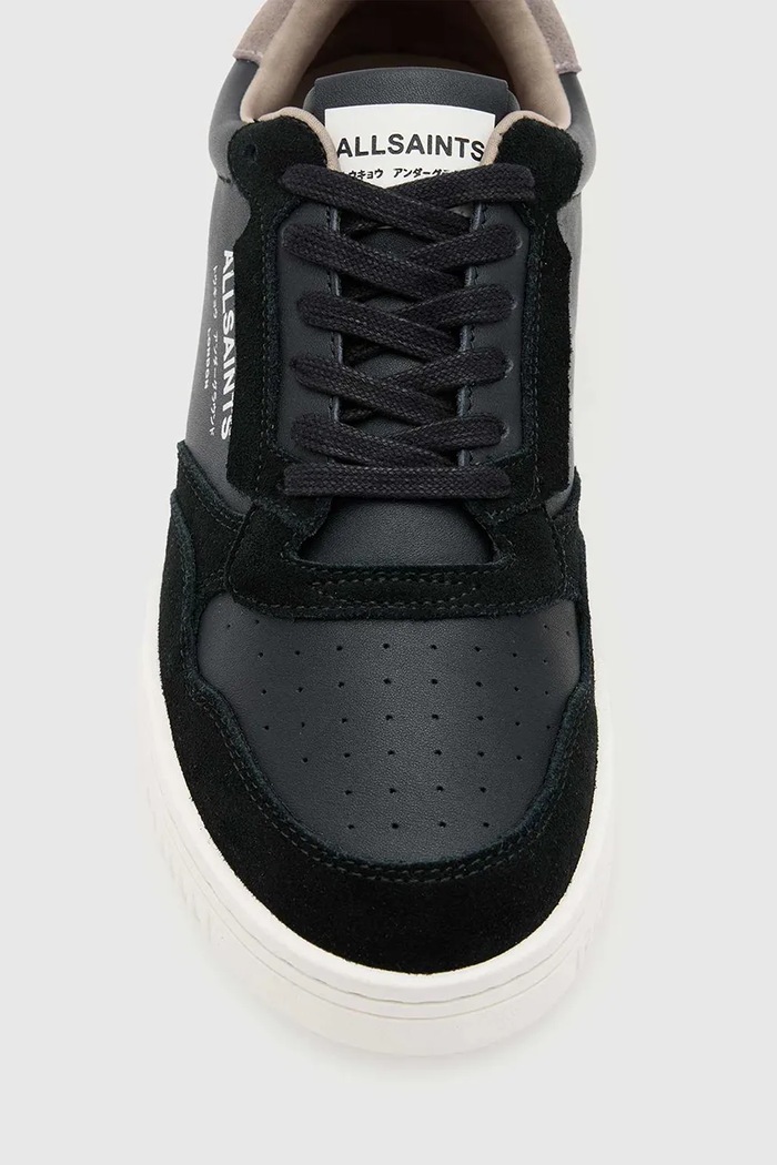 Kožené tenisky AllSaints Regan Low Top M037FE čierna