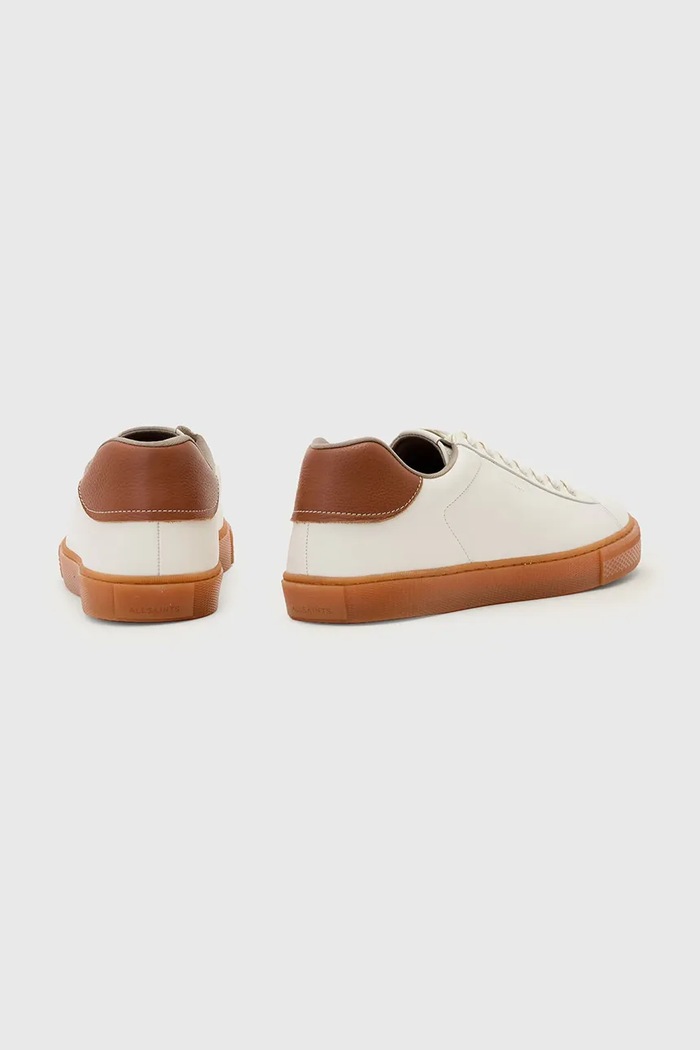 Obuv AllSaints Tucker Low Top pánske kožené tenisky M036FE biela