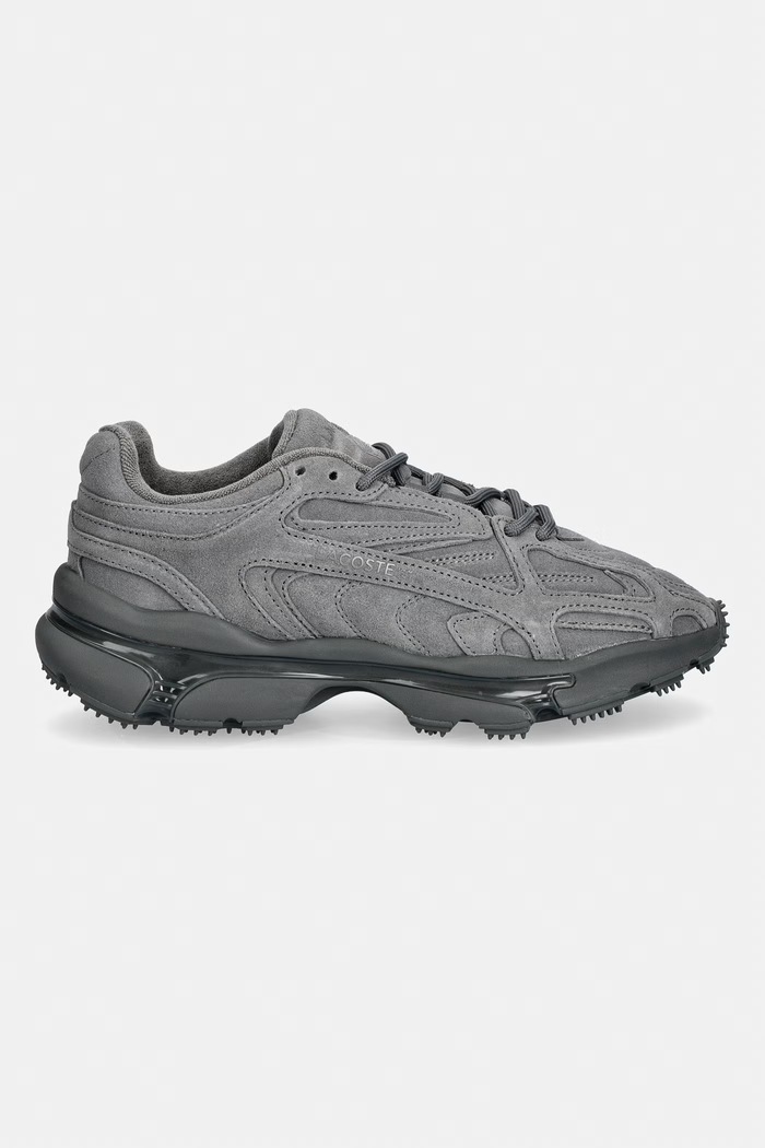 Semišové tenisky Lacoste L003 2K24 Sneakers 51SMA0030 sivá SS26