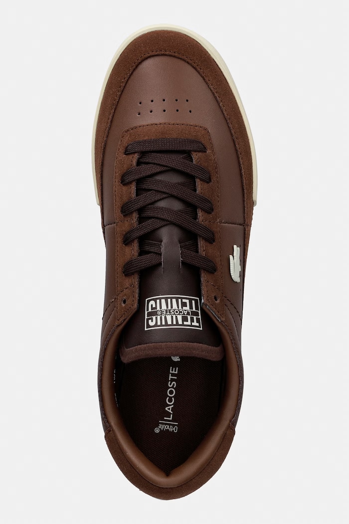 Lacoste sneakersy skórzane Aura Sneakers brązowy 51SMA0066
