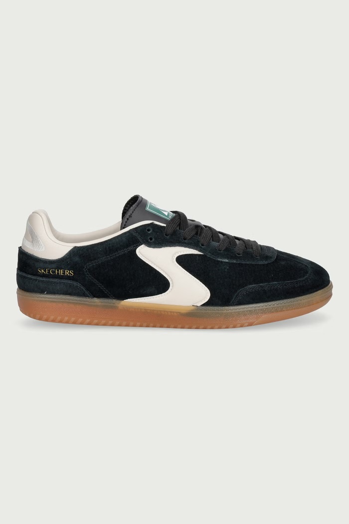 Skechers HOTSHOT sneakersy męskie skórzane 254151 czarny SS26