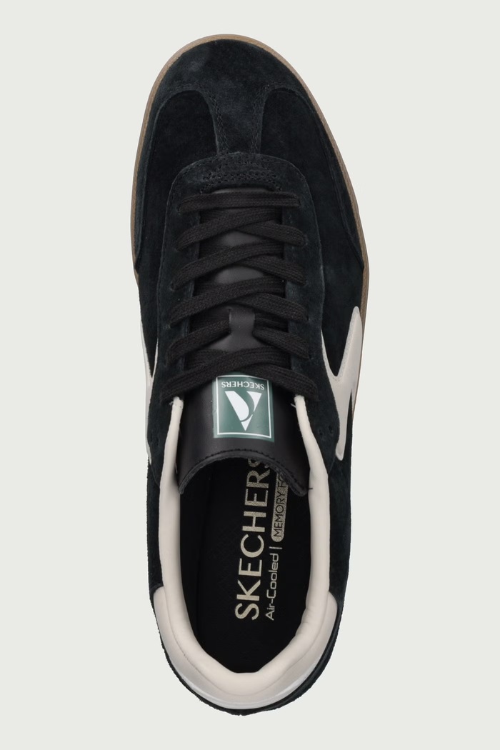 HOTSHOT sneakersy męskie skórzane Skechers 254151 czarny