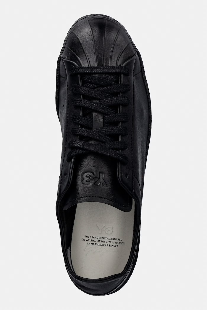Y-3 sneakersy skórzane SUPERSTAR czarny HQ7320