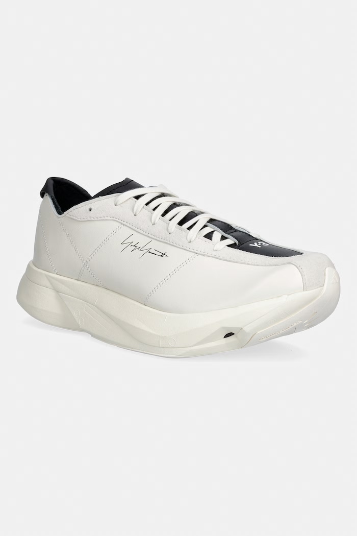 Y-3 sneakersy skórzane ADIOS PRO 3 LX niska beżowy KI0866