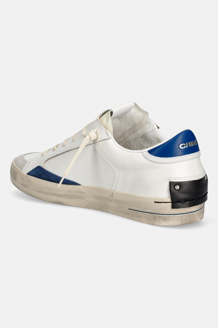 Παπούτσια Crime London SK8 DELUXE sneakers ανδρικά δερμάτινα 19107PP8.14 μπεζ