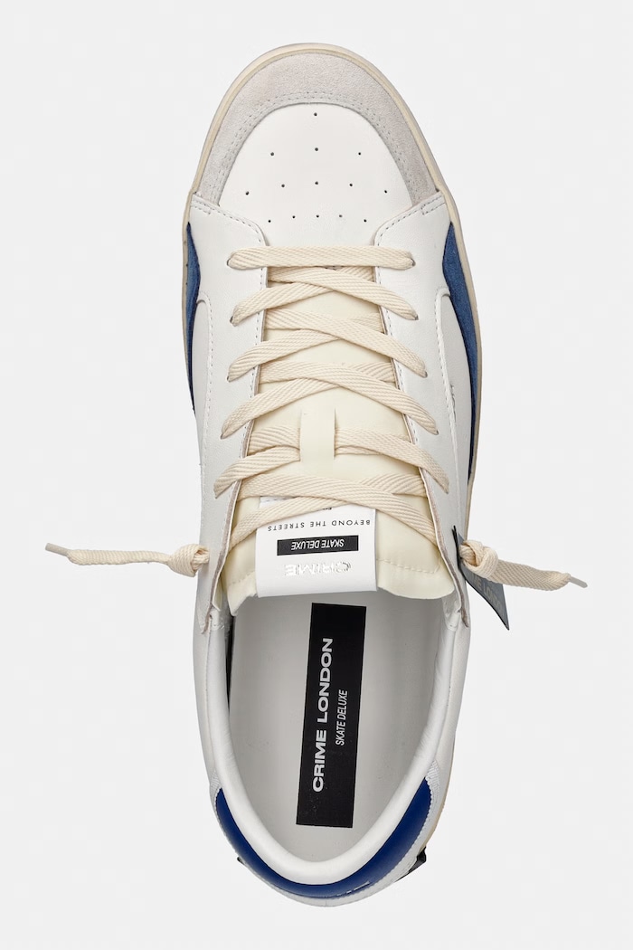 Crime London SK8 DELUXE sneakers ανδρικά δερμάτινα μπεζ 19107PP8.14