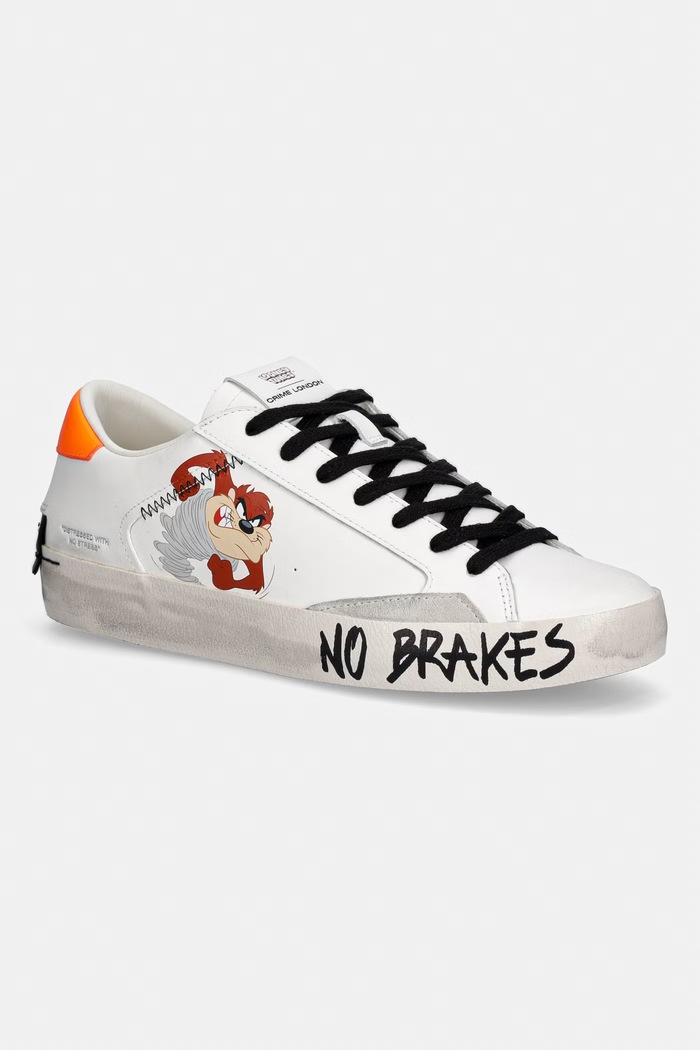 Crime London sneakers din piele DISTRESSED WARNER BROS altele alb 77050PP8.10