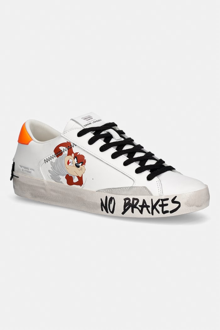 Crime London sneakers din piele DISTRESSED WARNER BROS altele alb 77050PP8.10