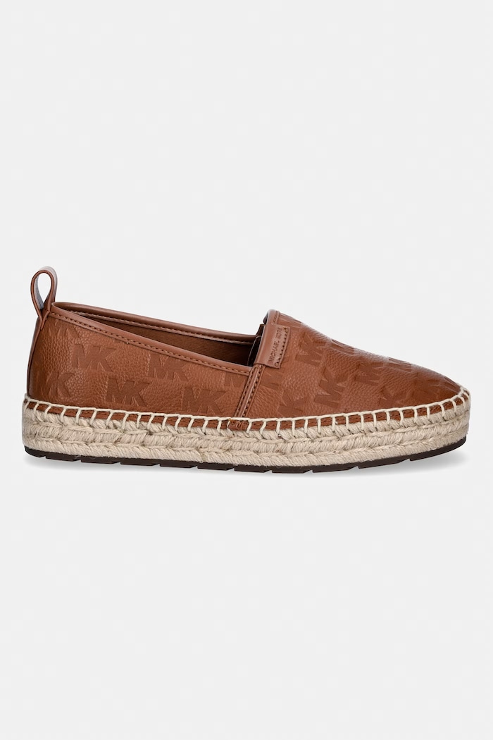 Michael Kors espadrile pentru bărbați, din piele Elias Espadrille 42S6ELFP1L.230 maro SS26