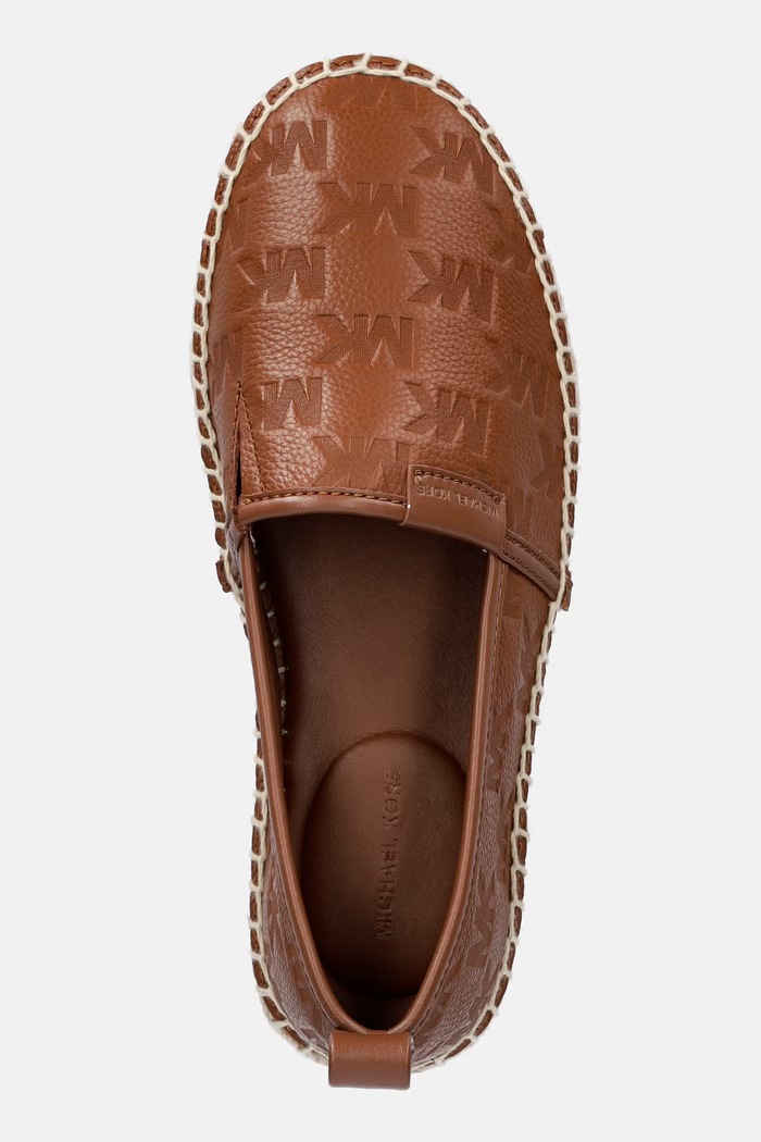 Michael Kors espadrile pentru bărbați, din piele Elias Espadrille maro 42S6ELFP1L.230