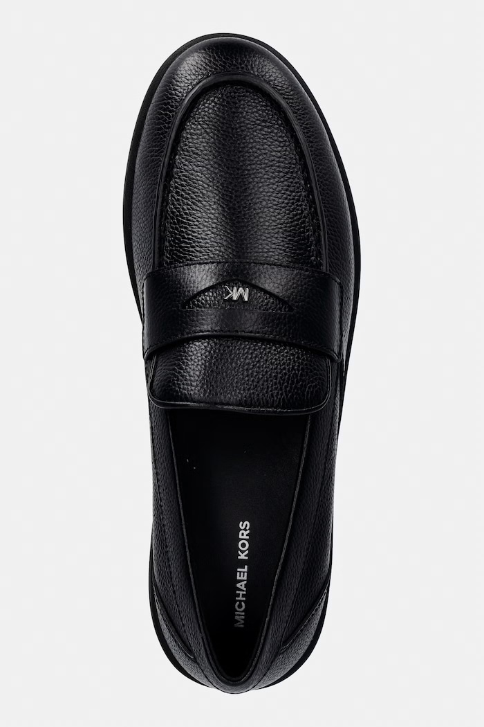 Michael Kors mokasíny pánske kožené Wesley Slip On čierna 42S6HUFS1L.001