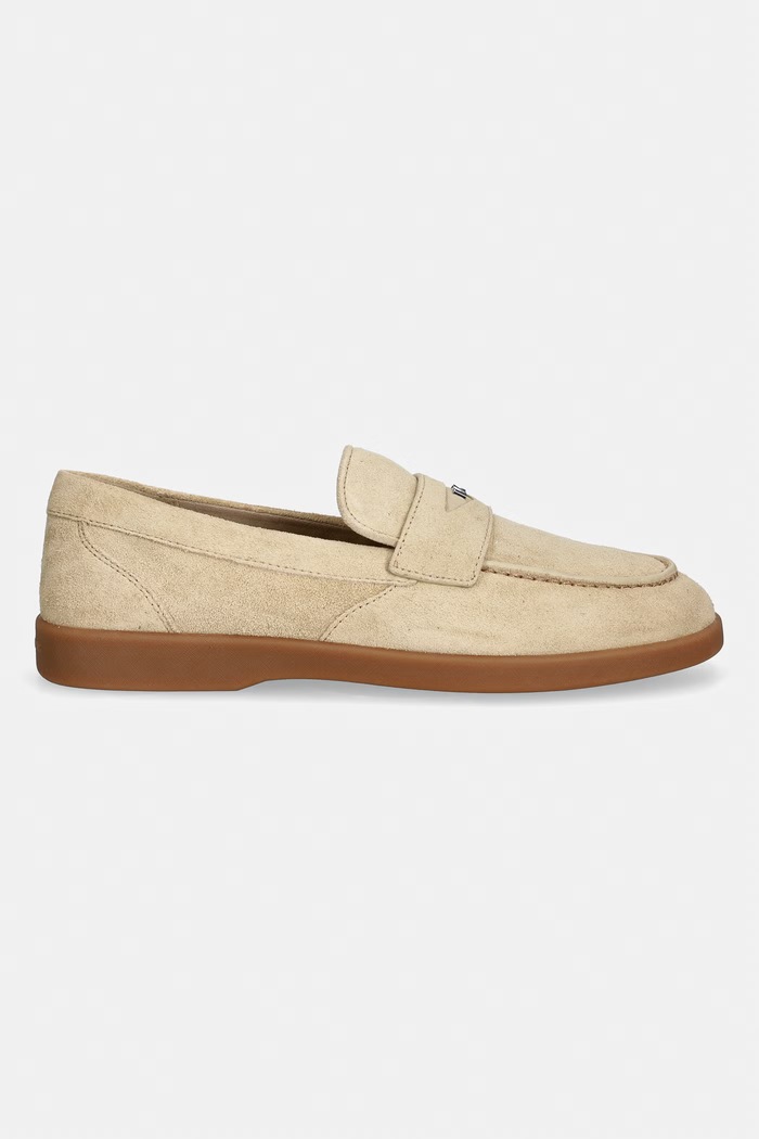 Michael Kors mocasini bărbați piele întoarsă Wesley Slip On 42S6HUFS1S.156 bej SS26