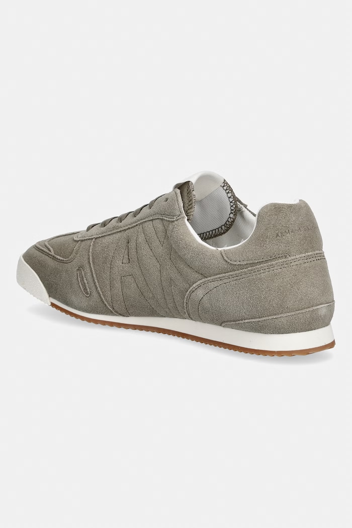 Încălțăminte Armani Exchange sneakers pentru bărbați, din piele întoarsă XM002616.AF19687.Z7016 verde
