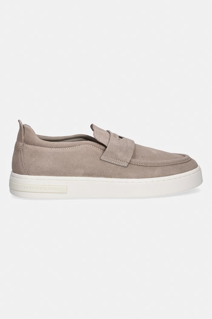 Armani Exchange mokasíny pánske semišové XM002632.AF19687.Z1030 béžová SS26