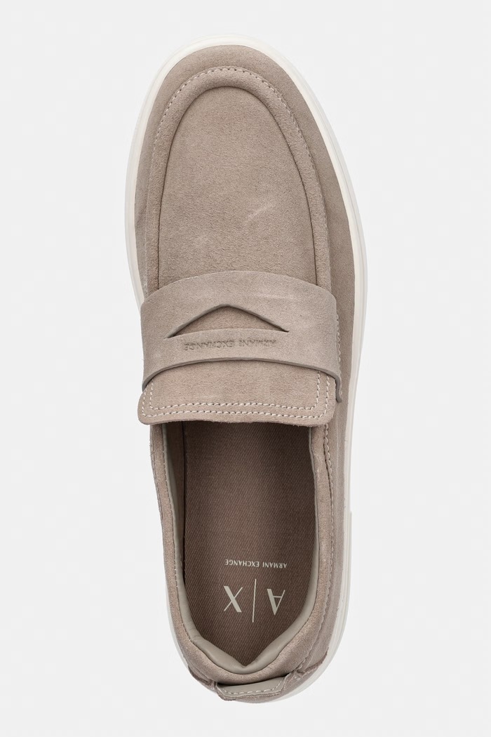 Armani Exchange mokasíny pánske semišové béžová XM002632.AF19687.Z1030