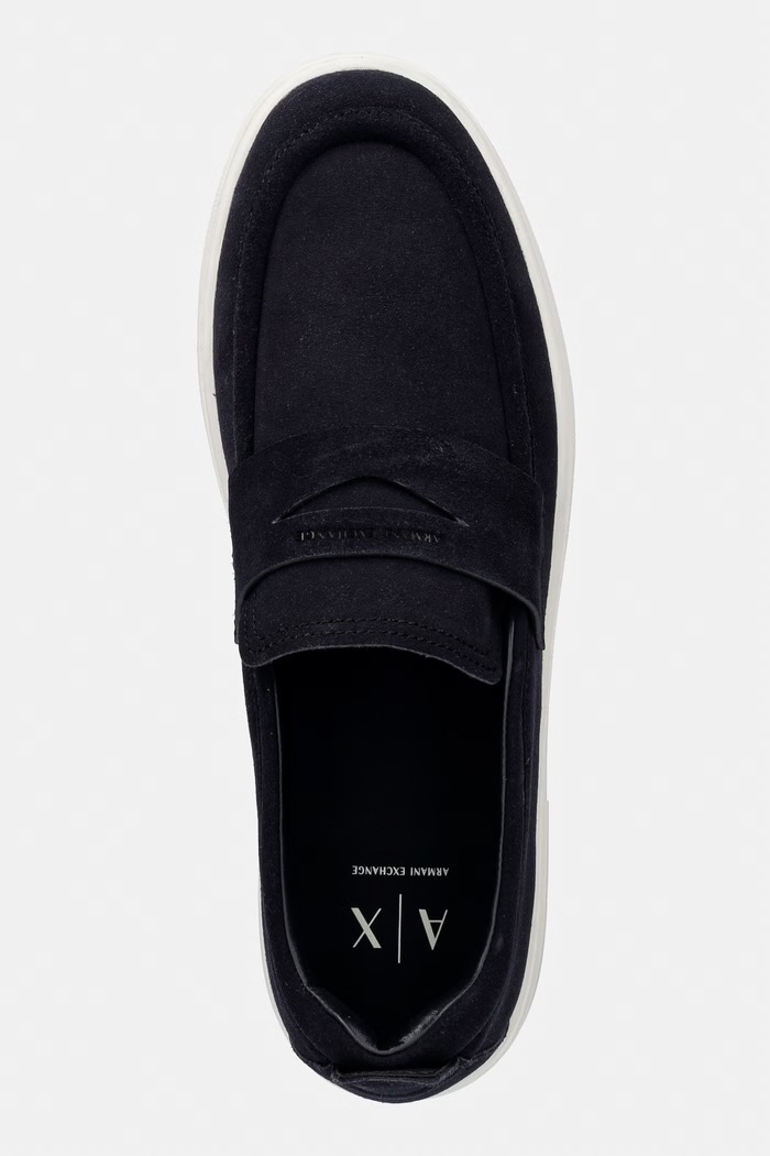 Armani Exchange мокасини чоловічі замшеві темно-синій XM002632.AF19687.ZB004