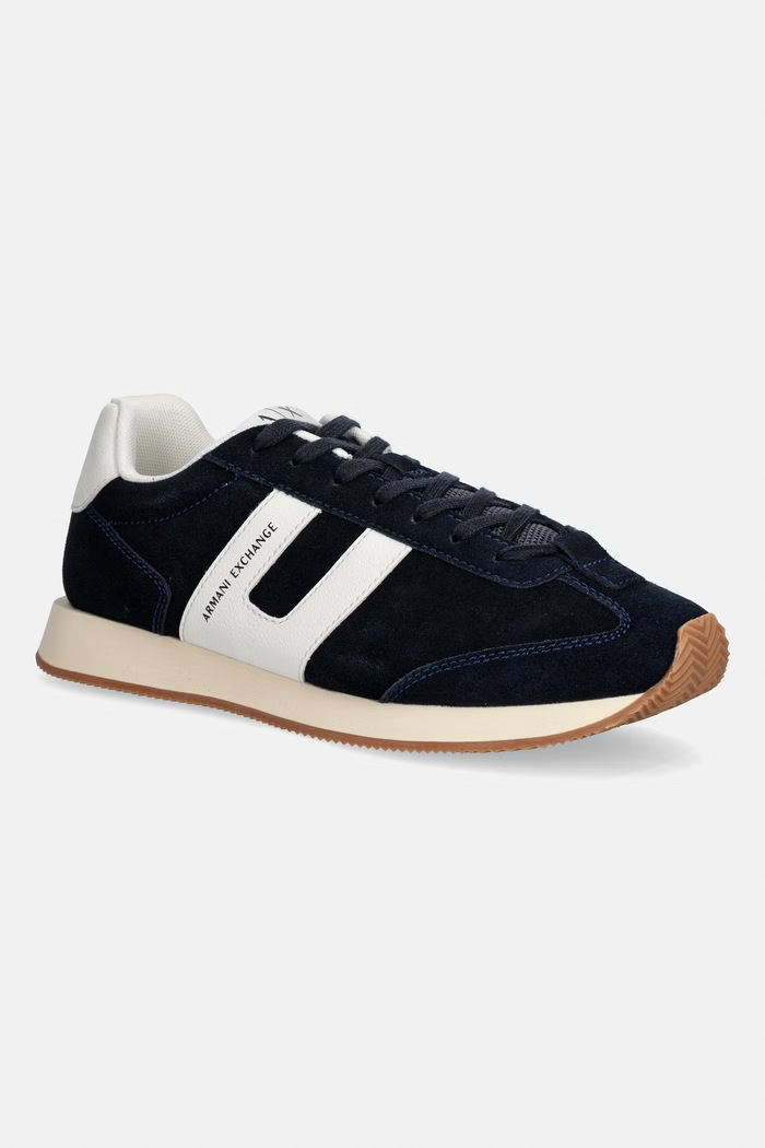 Armani Exchange tenisky pánske semišové tmavomodrá XM002689.AF17447.UZ048
