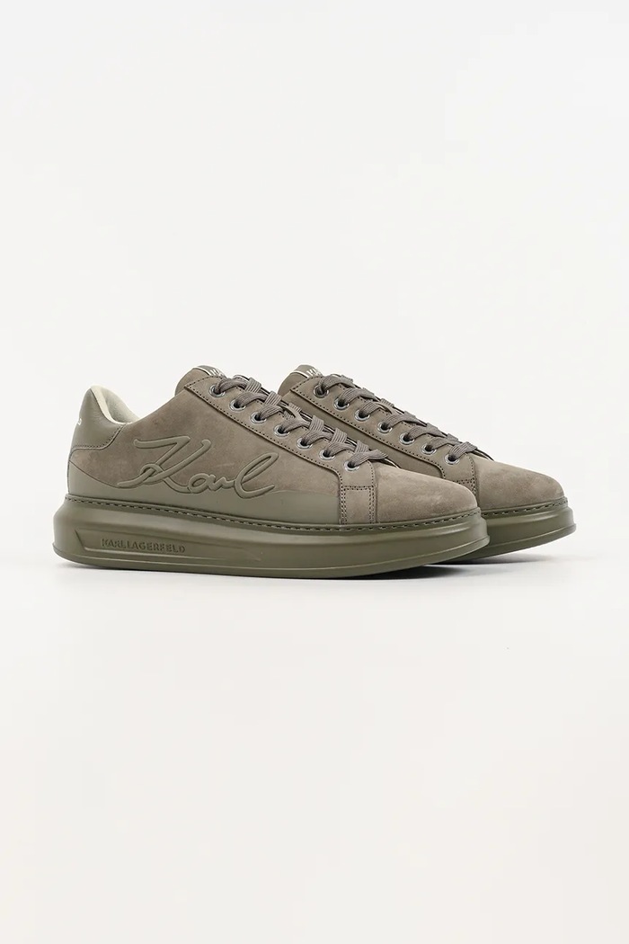 Usnjene superge Karl Lagerfeld Kapri Mens KL52542F.2KH zelena SS26