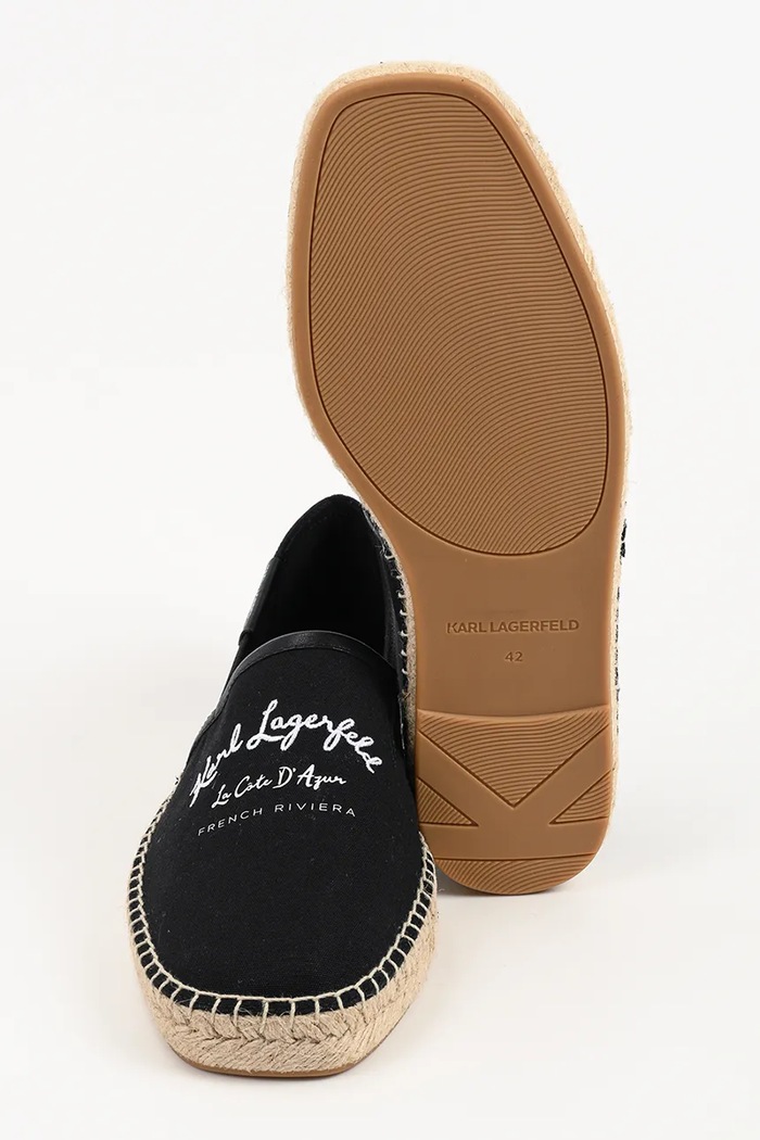 Karl Lagerfeld espadrilky pánske Kamino KL70126.900 čierna