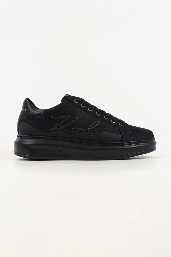 Karl Lagerfeld sneakersy skórzane Kapri Mens syntetyczny czarny KL52542F.20X