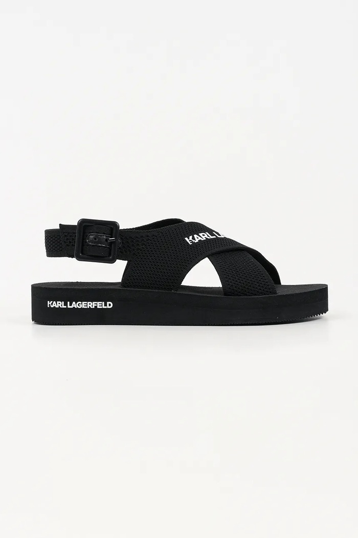 Karl Lagerfeld sandále s otvorenou pätou pánske Atlantik čierna KL70526.K00