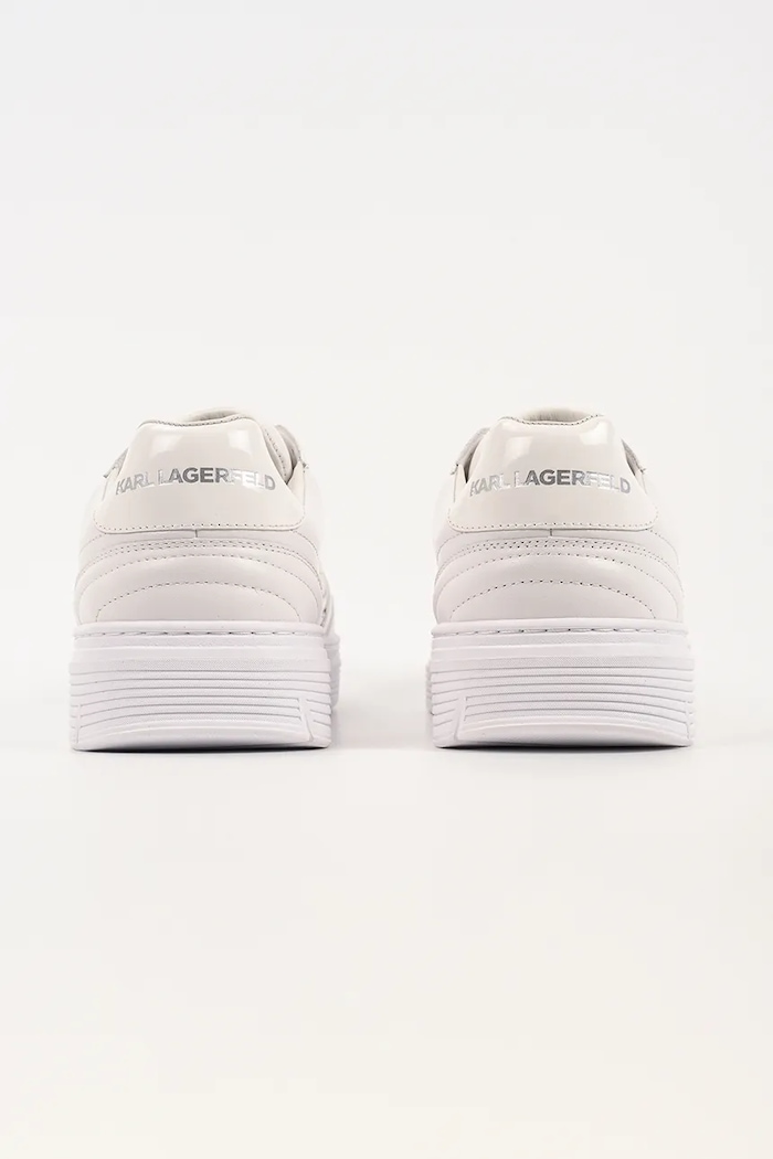 Obuv Karl Lagerfeld Kourtney tenisky pánske kožené KL53025.01W biela