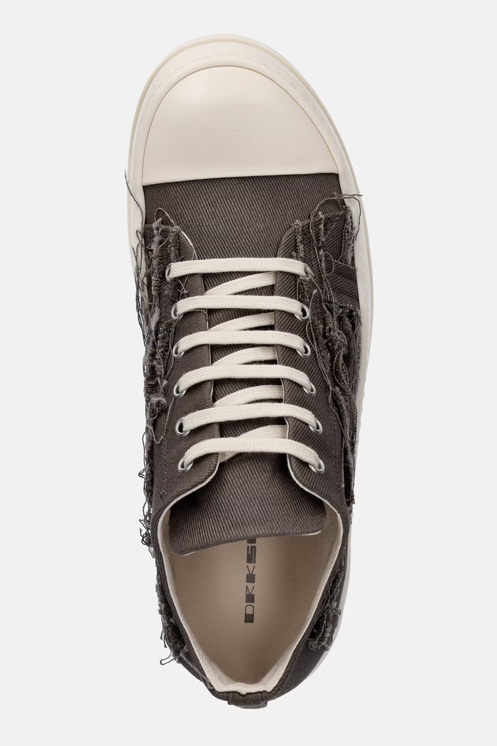 Rick Owens DRKSHDW Denim Low ниски кецове мъжки кафяв DU01F4802.SLASH